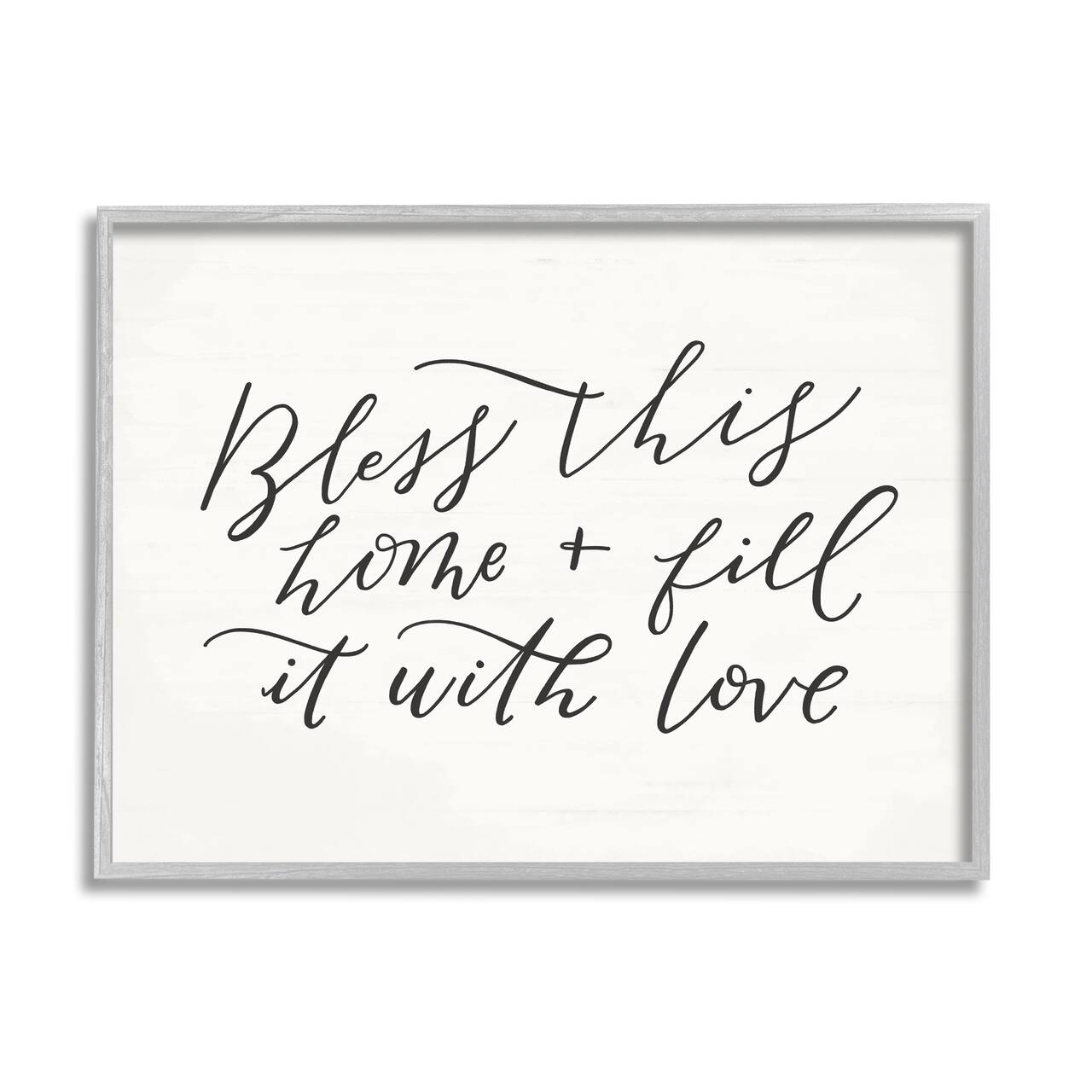Stupell Industries Bless This Home with Love Family Motivational Phrase Framed Giclee Art